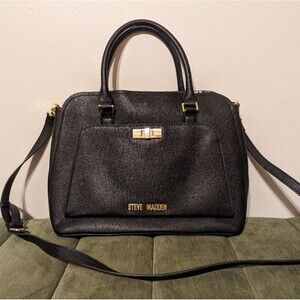 Steve Madden Black Large Crossbody Bag Handbag Purse